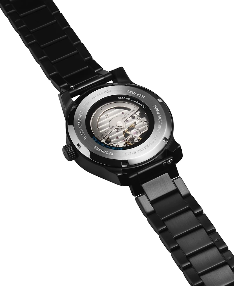 Mvmt Men's Classic Ii Automatic Ionic Plated Black Steel Watch 42mm