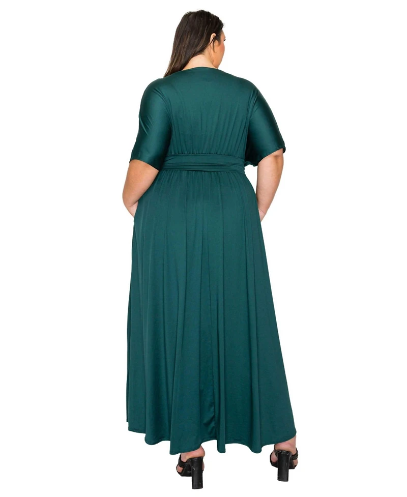 L I V D Plus Raffi Empire Waist Pocket Maxi Dress