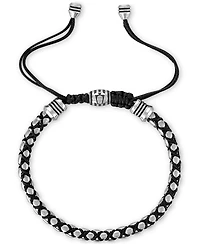 Bulova Stainless Steel Icon Beaded Bolo Bracelet