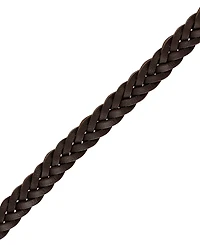 Bulova Brown Leather Braided Bracelet
