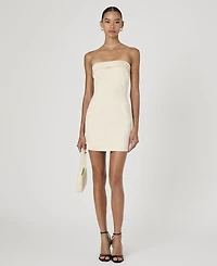 French Connection Women's Structured Satin Strapless Dress