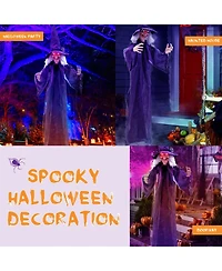 6 Ft Halloween Animatronic Witch Hanging Decoration
