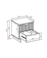 Manhattan Comfort Granville 2-Piece 2-Drawer Nightstand Set