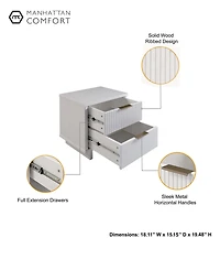 Manhattan Comfort Granville 2-Piece 2-Drawer Nightstand Set