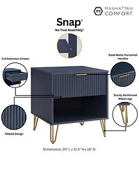 Manhattan Comfort Dumbo 1-Drawer Modern Nightstand
