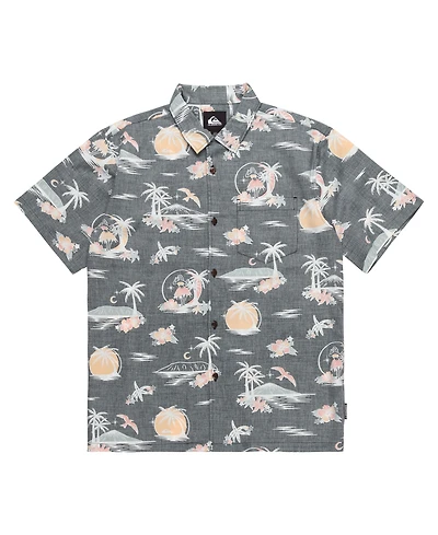 Quiksilver Men's Dna Destination Island Short Sleeve Shirt