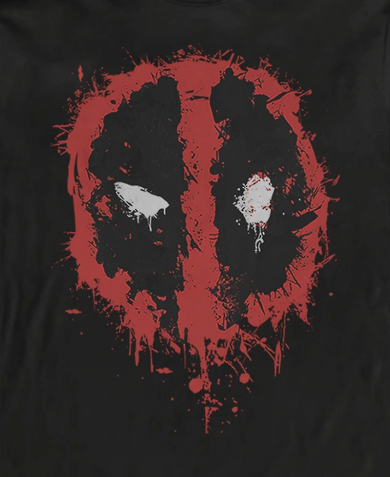 Fifth Sun Men's Deadpool Splatter Icon Long Sleeve T-Shirt