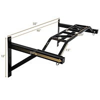 Streamdale Furniture 47" Pull Up Bar Wall Mounted Multi-Grip with Hangers For Punching Strength Training