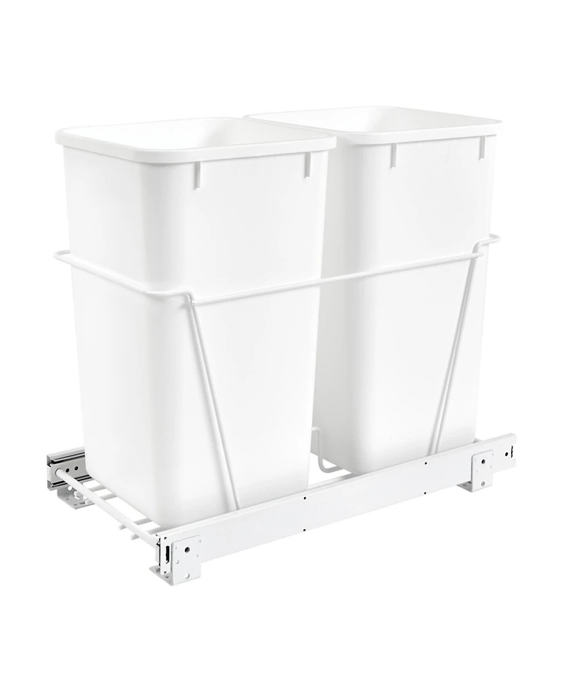 Rev-a-Shelf Double Pullout Kitchen Cabinet 27 qt. Trash Can, Rv-15PB-2 S