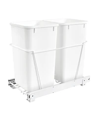 Rev-a-Shelf Double Pullout Kitchen Cabinet 27 qt. Trash Can, Rv-15PB-2 S