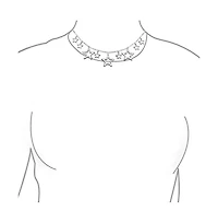 Bling Jewelry Celestial Usa Patriotic Multi Stars American Rock Open Dangle Star Bib Statement Collarbone Necklace .925 Sterling Silver