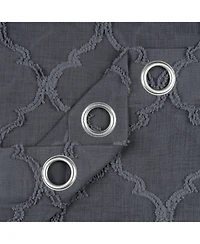 Chanasya Premium 2-Panel Faux Linen Shimmer Textured Sheer Curtain Panels