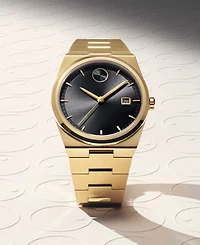 Movado Men's Quest Swiss Quartz Ionic Gold Pvd Steel 40mm Watch