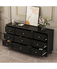 Homsee Modern 9-Drawer Wooden Chest of Drawers