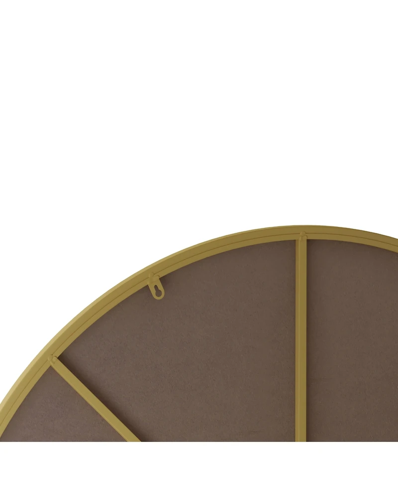 Slickblue 39-Inch Gold Circular Wall Mirror – Metal Framed Round Vanity Mirror for Bathroom, Living Room, or Bedroom Decor