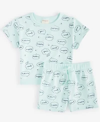 First Impressions Baby Boys Word Bubbles French Terry T-Shirt & Shorts, 2 Piece Set, Created for Macy's
