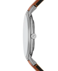 Fossil Men's Minimalist Three-Hand Brown Leather Watch, 44mm