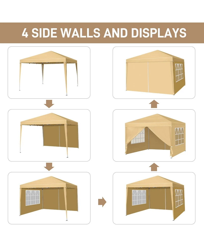 Slickblue Two Doors & Windows Practical Waterproof Right-Angle Folding Tent