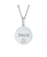 Bling Jewelry Saint Michael Patron of Military Police Security Worker Medal Medallion .925 Sterling Silver Pendant Necklace