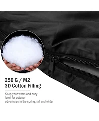 Double 2 Person Sleeping Bag Waterproof w/ 2 Pillows Camping Queen Size Xl