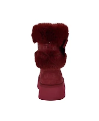 Guess Women's Denla Cold Weather Faux Fur Cozy Booties