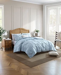 Swift Home Classic Stripes Pintuck 3-Pc. Comforter Set