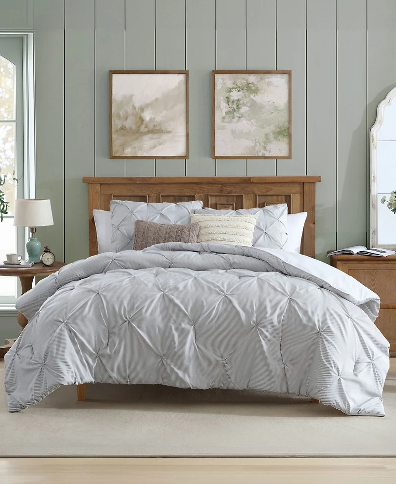 Swift Home Classic Stripes Pintuck 2-Pc. Comforter Set, Twin