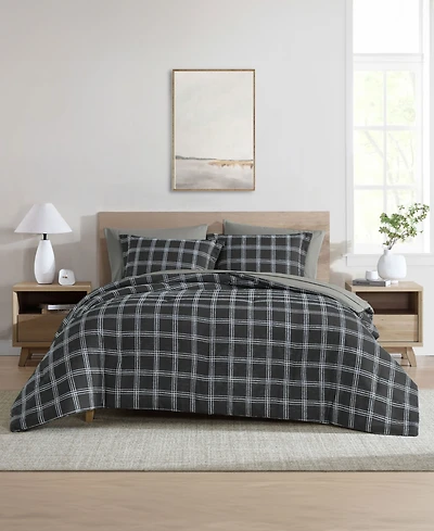 Swift Home Grid Plaid Reversible 7-Pc. Comforter Set