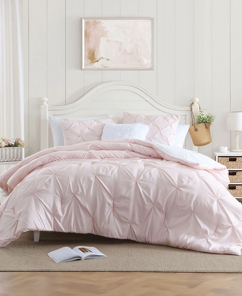 Swift Home Classic Stripes Pintuck -Pc. Comforter Set