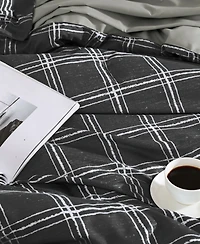 Swift Home Grid Plaid Reversible -Pc. Comforter Set