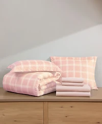 Swift Home Grid Plaid Reversible -Pc. Comforter Set