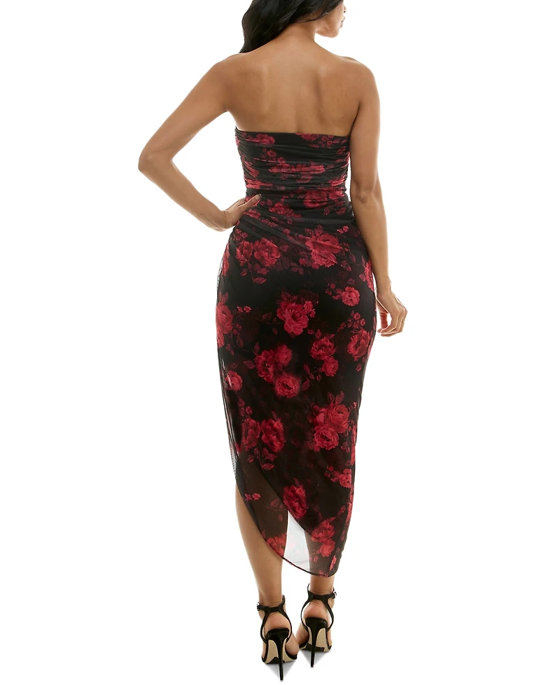 Emerald Sundae Juniors' Floral-Print Midi Dress