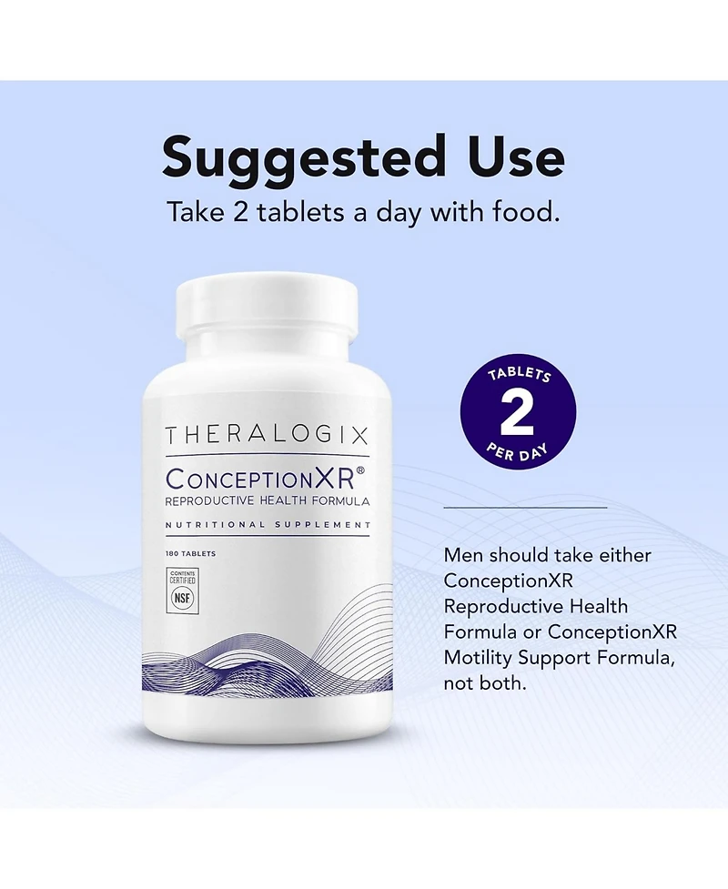 Theralogix ConceptionXR Reproductive Health Male Fertility Supplement (90 Day Supply)
