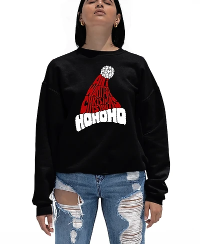 La Pop Art Women's All I Want for Christmas is You Word Crewneck Sweatshirt