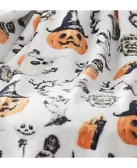 Kate Aurora Halloween Spooky Ghosts & Frankensteins Ultra Soft & Plush Oversized Accent Throw Blanket