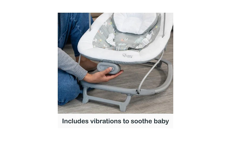 Baby Trend My First Rocker 2 Bouncer - Two Of A Kind Grey