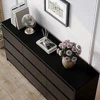 Homsee 4-Drawers Dark Brown Chest of Drawer Accent Storage Cabinet