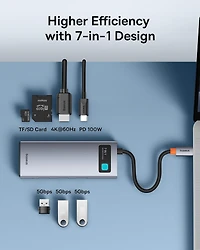Baseus 6-Port Hub 4k Usb C Hub Hdmi Adapter