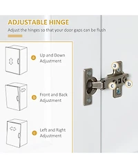 Homcom Kitchen Pantry with Doors and Drawer, Adjustable Shelves