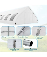 20'X40' Peach Shaped Party Tent Heavy-duty Wedding Canopy with Zipper Doors