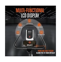 Squatz Stationary Cycling Bike Exerciser With Adjustable Resistance and Lcd Display