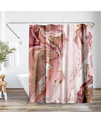 Abstract Shower Curtain Marble Petroleum by Pi Creative Art