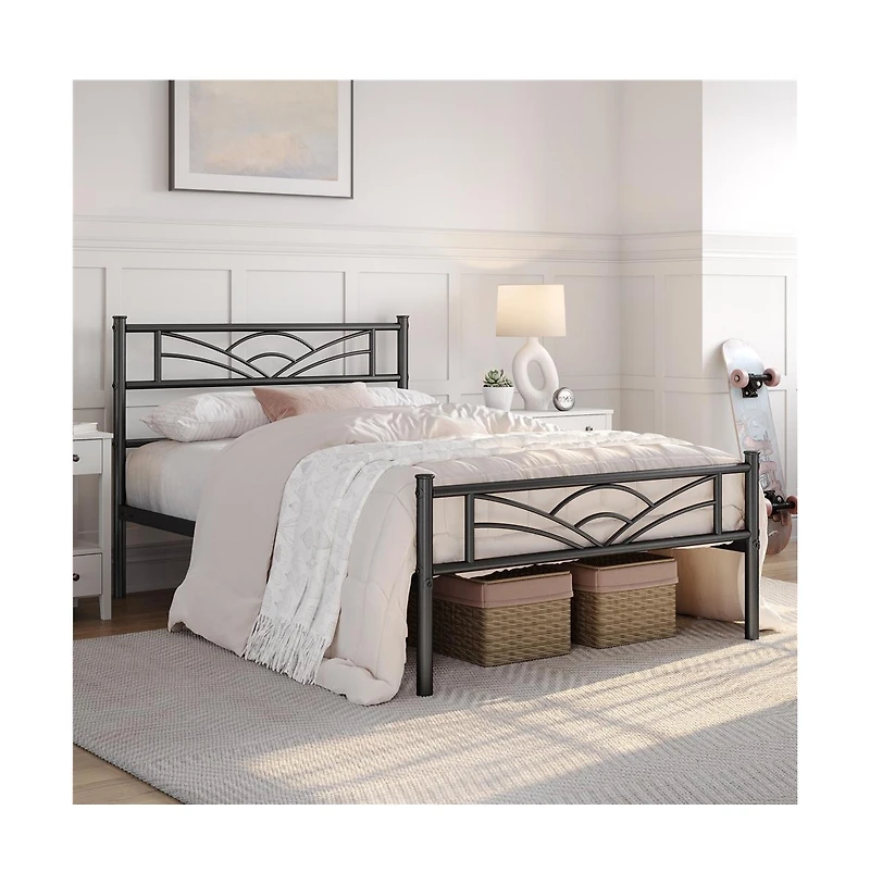 Yaheetech Platform Bed Frame with Metal Slats