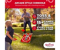 Coney Island Toss - Boardwalk Inspired Cornhole Bounce Game (15+ Games Included) - Pvc Corn Hole Bean Bag Toss Game