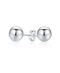 Bling Jewelry Basic Simple Round Bead Ball Stud Earrings Polished .925 Sterling Silver
