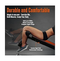 Squatz Supine Board with Handrail, Multifunctional Abdominal Retractor for Sit-Up Fitness