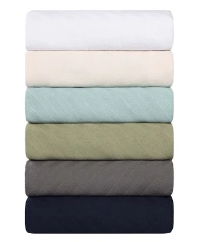 Superior Milan Cotton Jacquard Dobby Weave Textured Striped Lightweight Woven Blanket