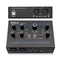 Pyle Professional Usb Audio Interface with Mic/Line, Guitar, Aux, and Rca Inputs