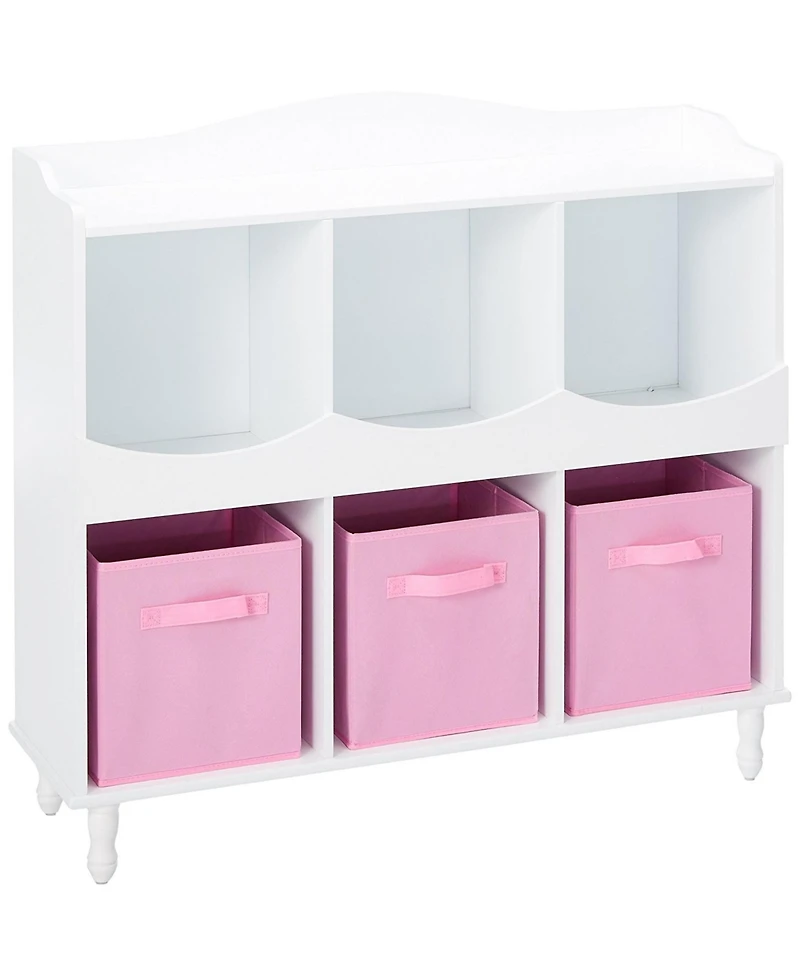 King's Brand 6 Cubby Storage Cabinet, White