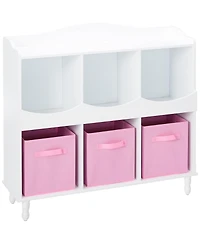 King's Brand 6 Cubby Storage Cabinet, White